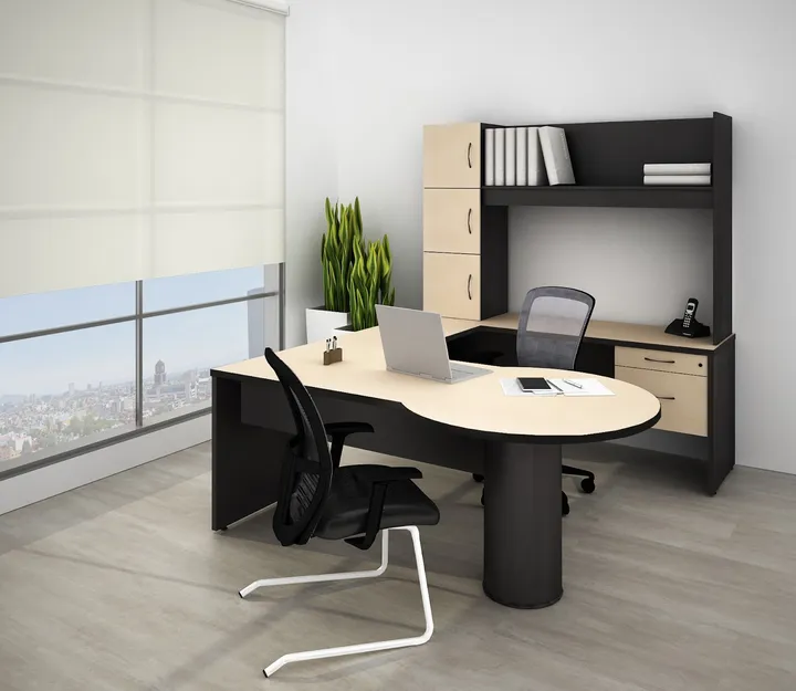 A clean, organized office space after an ARS Shiny Cleaning visit